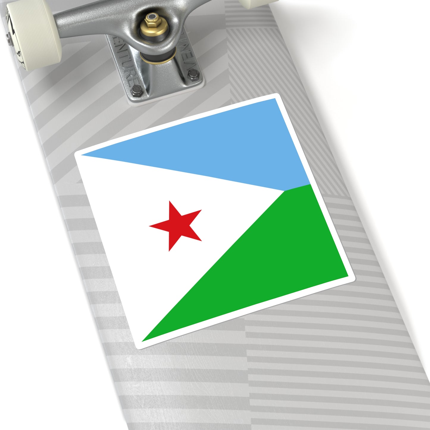 Square Stickers - Djibouti Flag