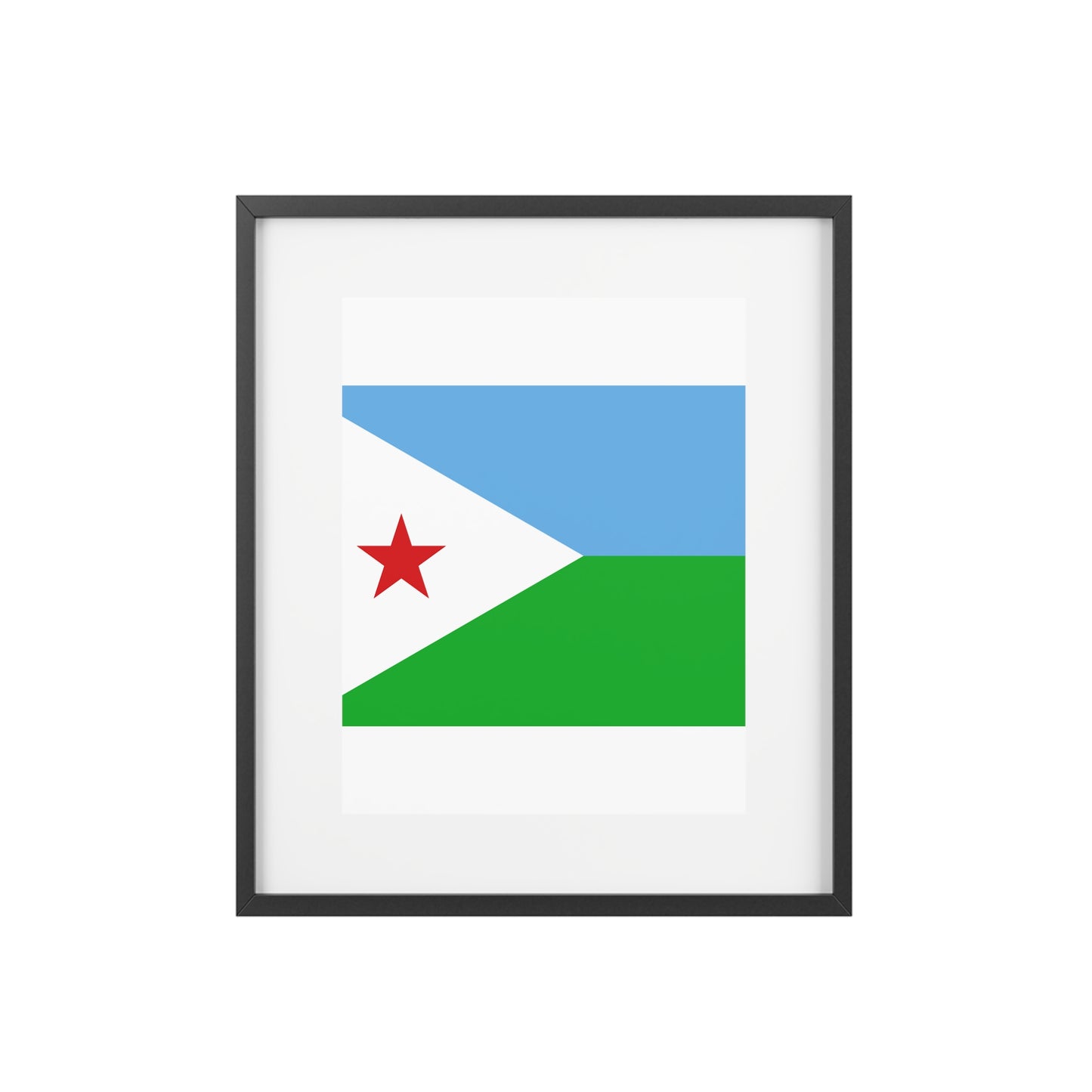Framed Posters, Matte - Djibouti Flag