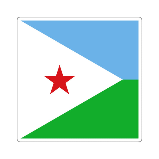 Square Stickers - Djibouti Flag