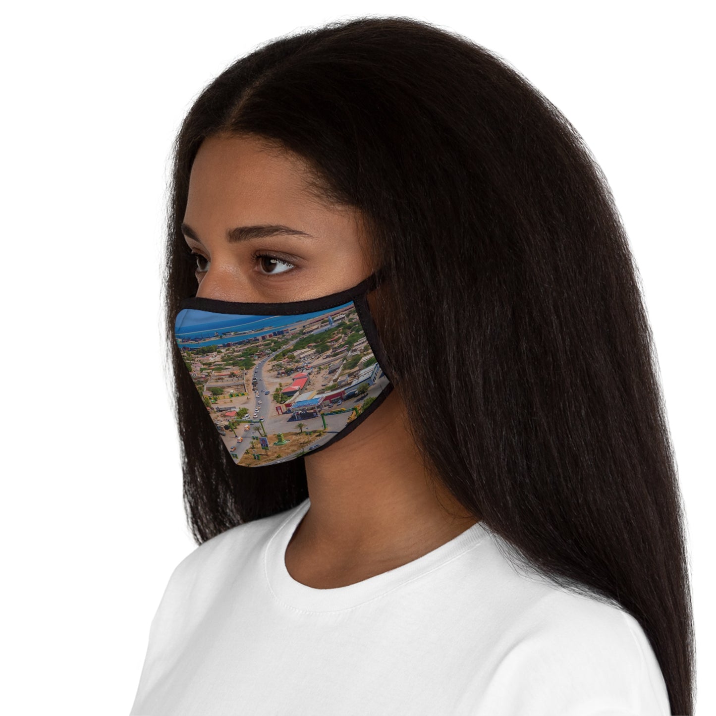 Fitted Polyester Face Mask - Berbera by Abdilaahi Persia