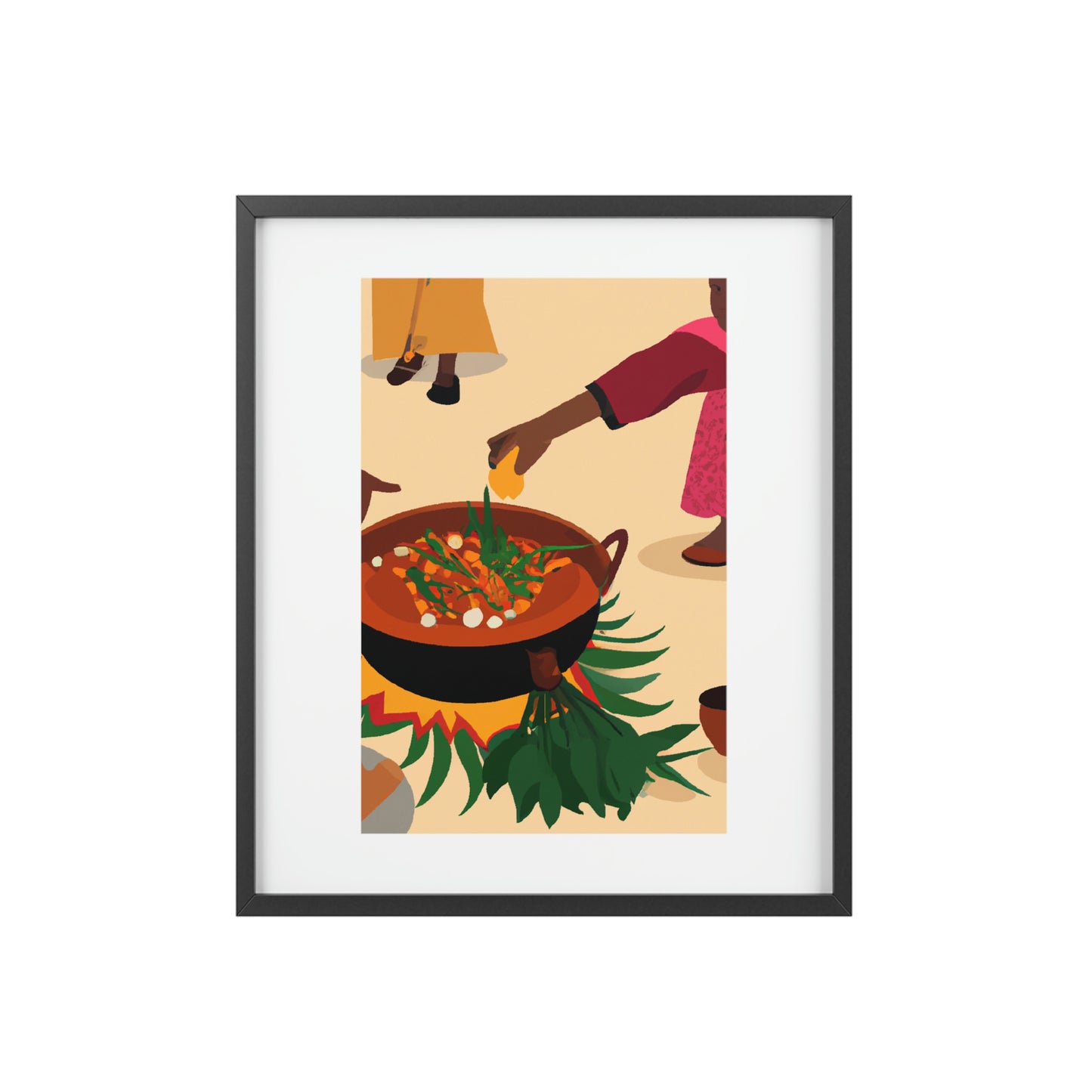 Framed Posters, Matte - Family Cooking
