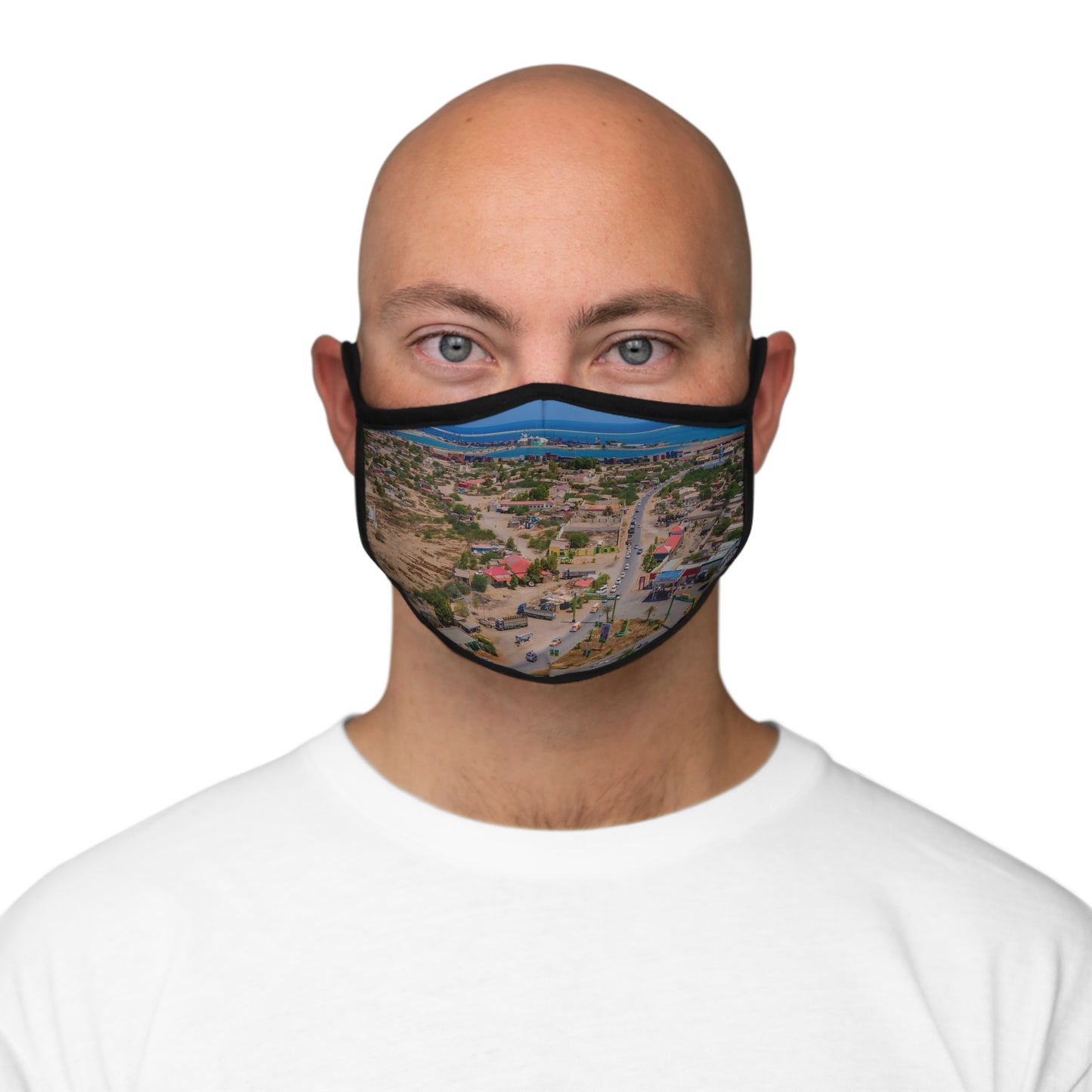 Fitted Polyester Face Mask - Berbera by Abdilaahi Persia