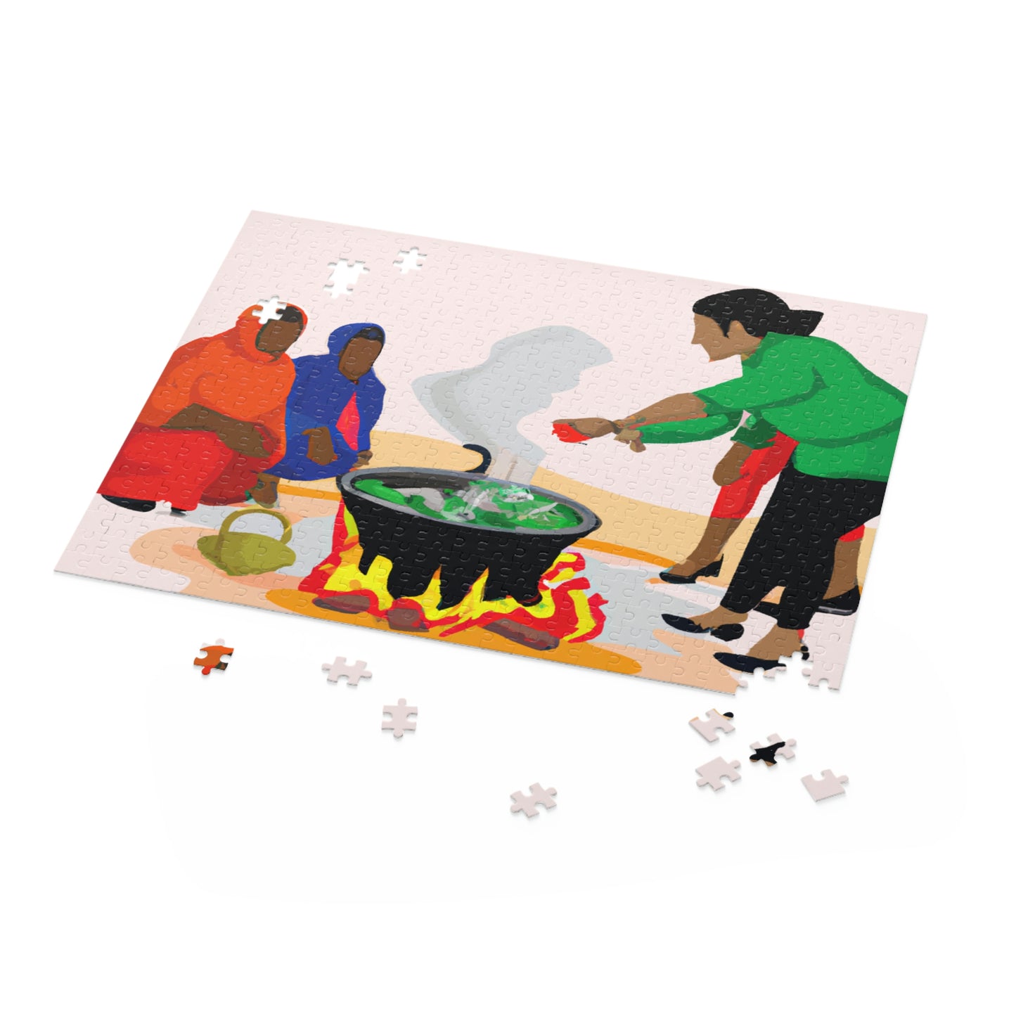 Puzzle (120, 252, 500-Piece) - Family Cooking