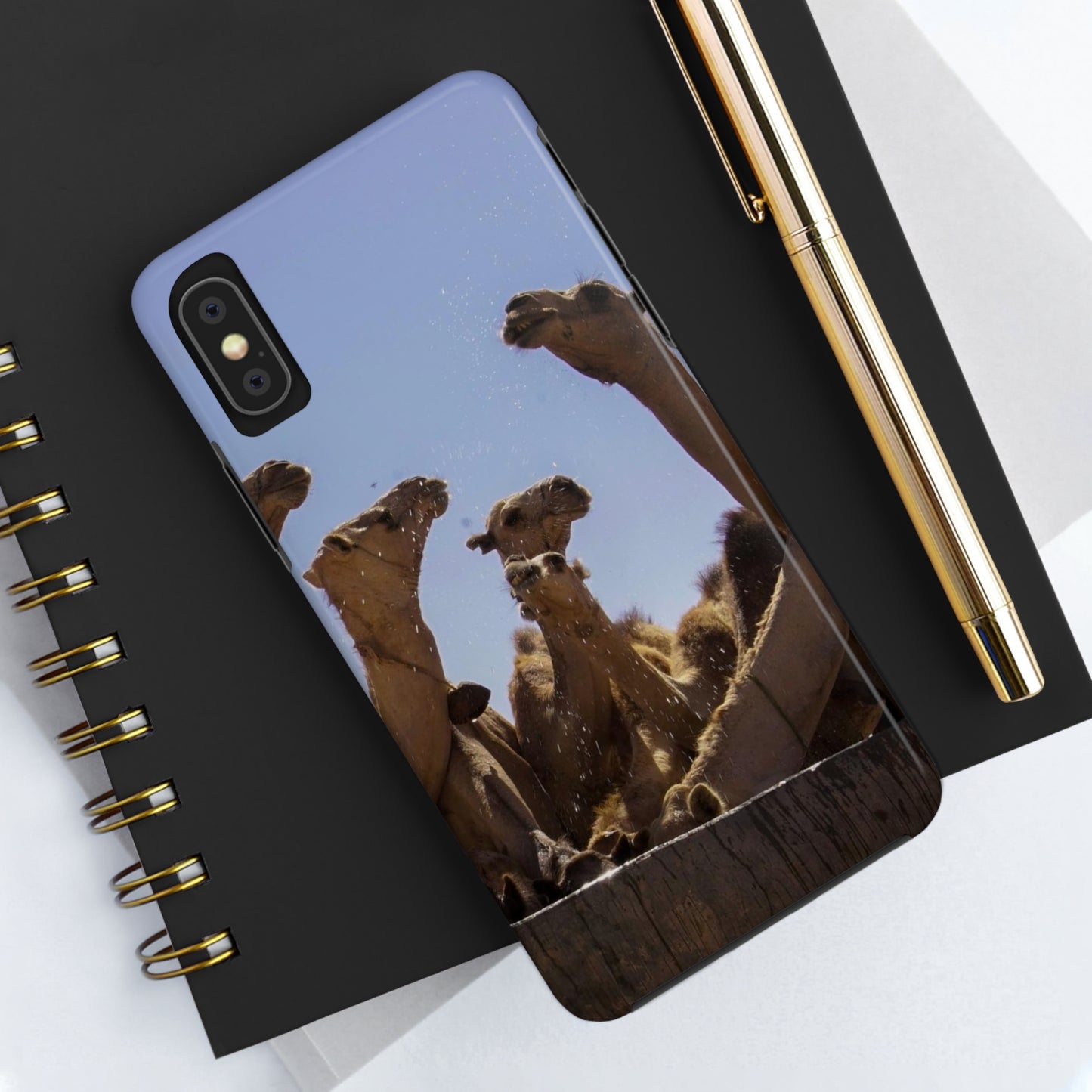 Tough iPhone Cases - Camels by Abdilaahi Persia