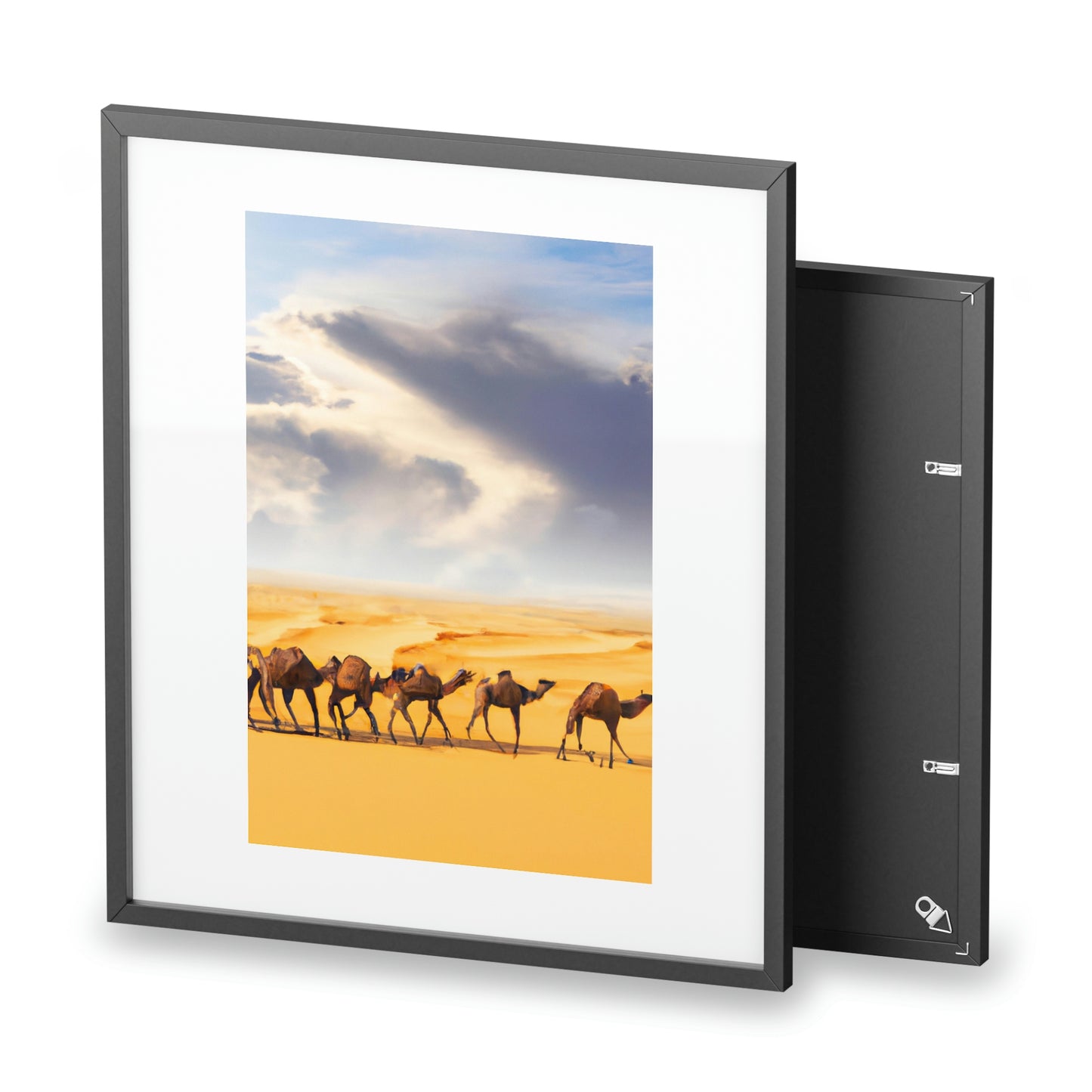 Framed Posters, Matte - Camel Caravan