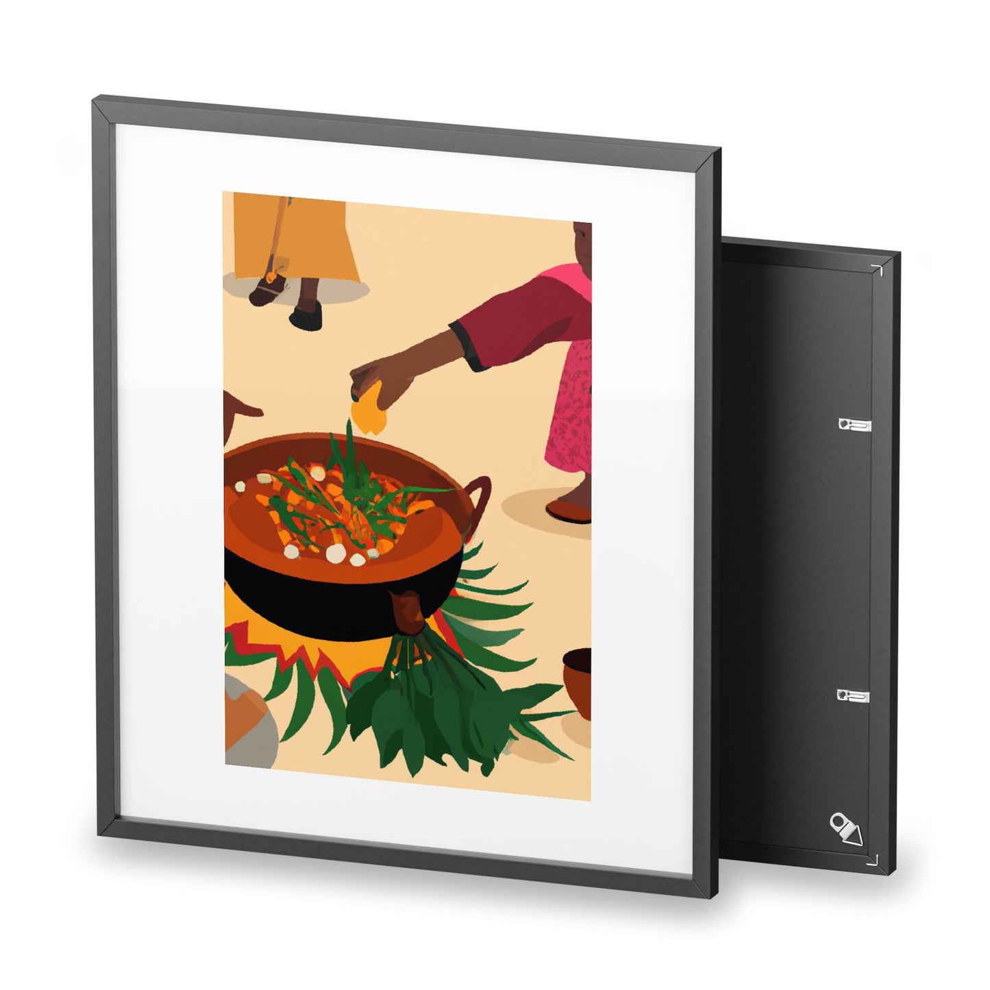 Framed Posters, Matte - Family Cooking