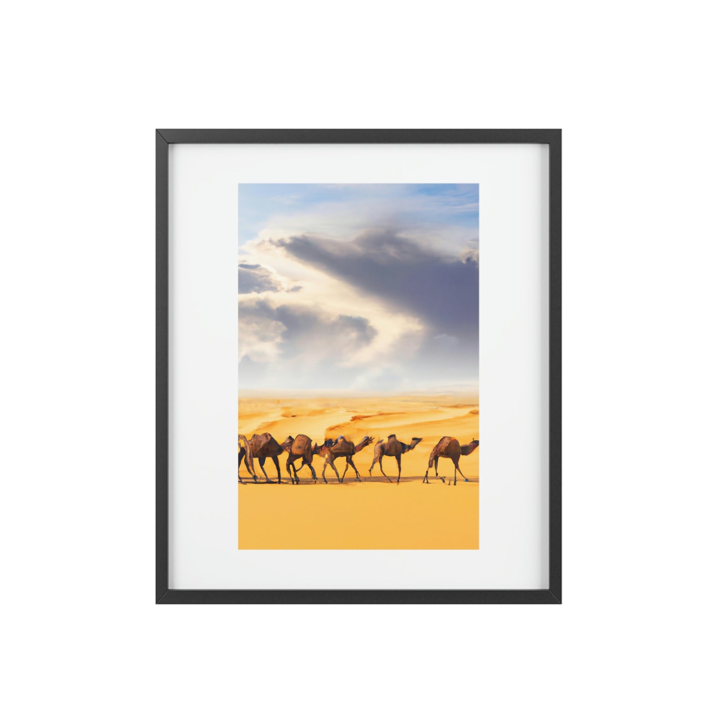 Framed Posters, Matte - Camel Caravan