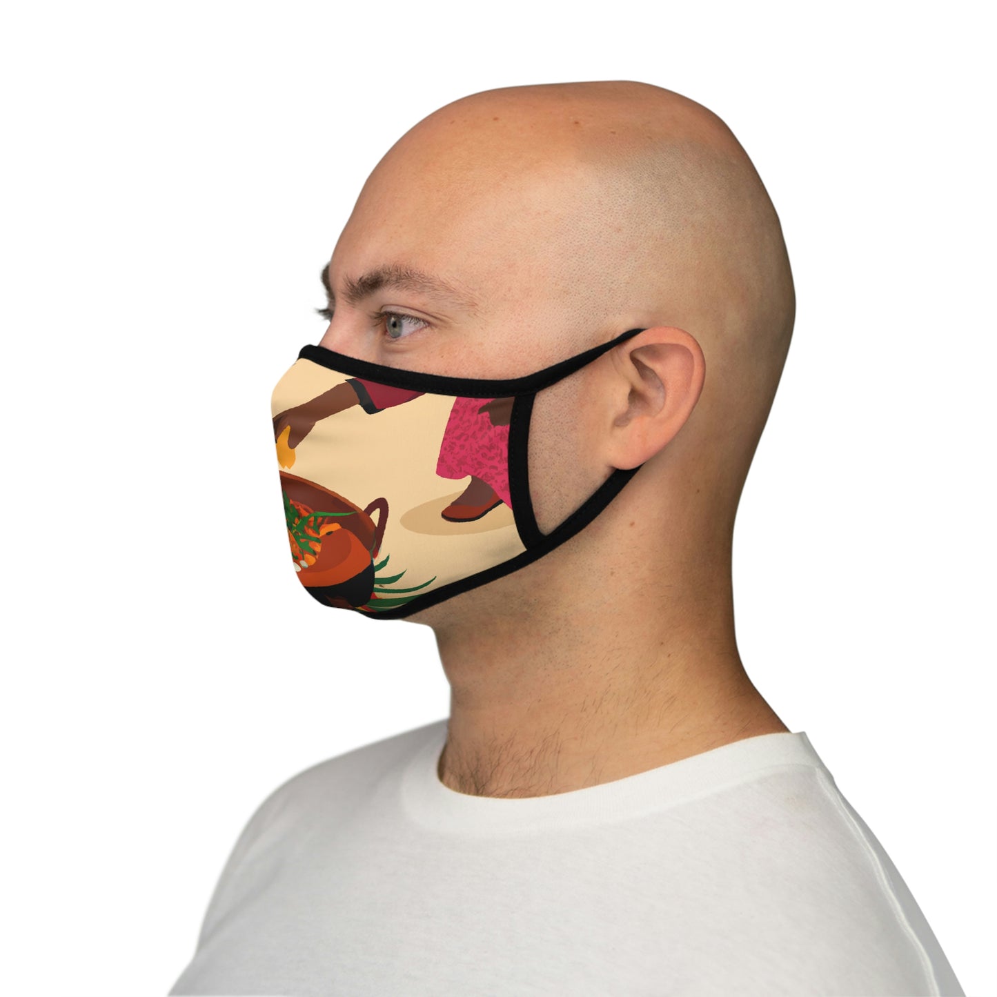 Fitted Polyester Face Mask - Family Cooking