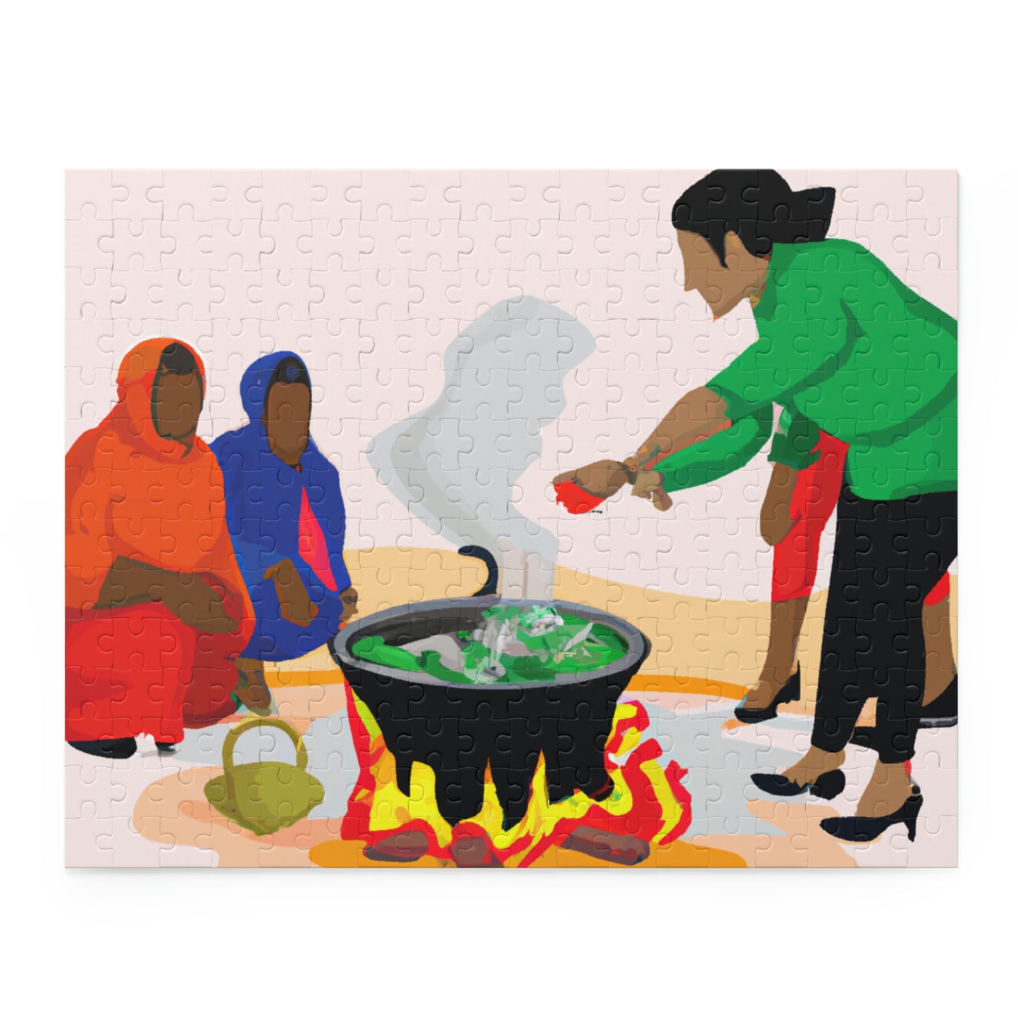 Puzzle (120, 252, 500-Piece) - Family Cooking