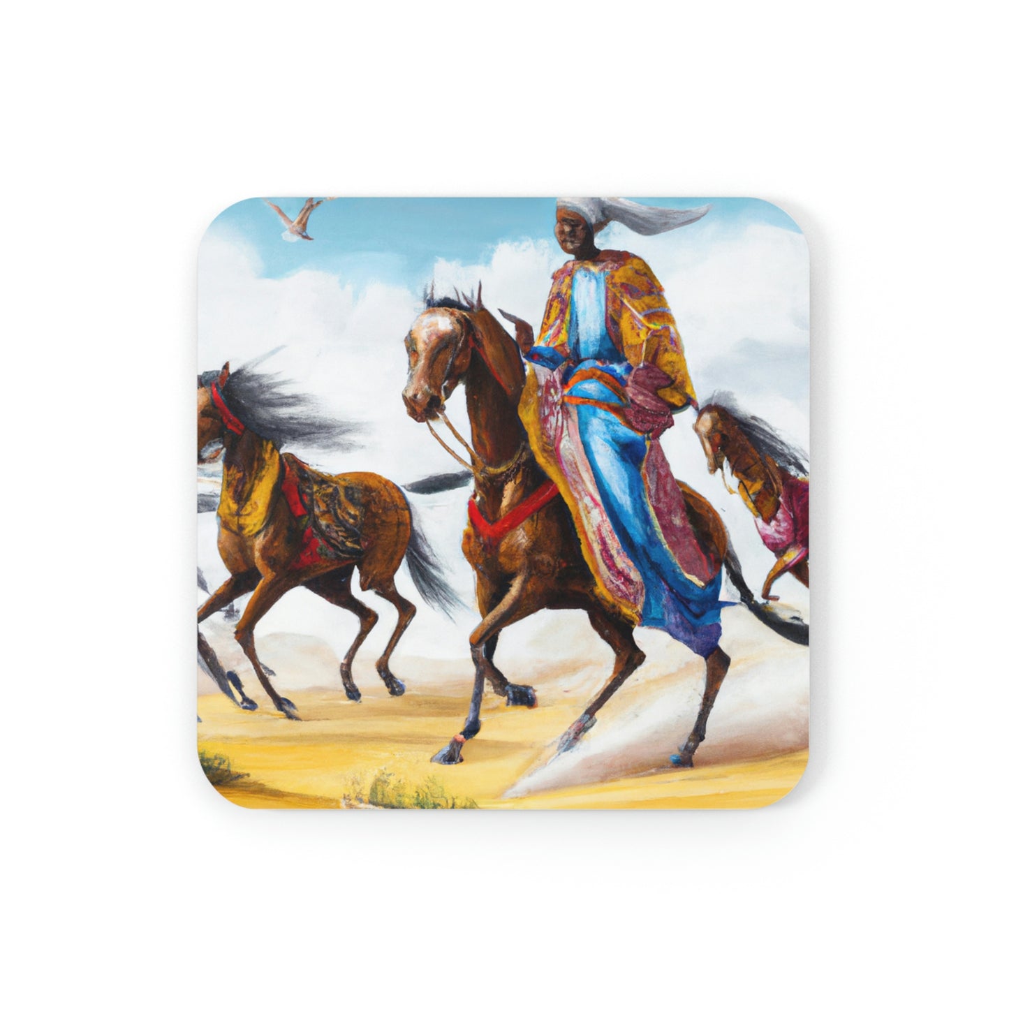 Corkwood Coaster Set - Somali Horseman