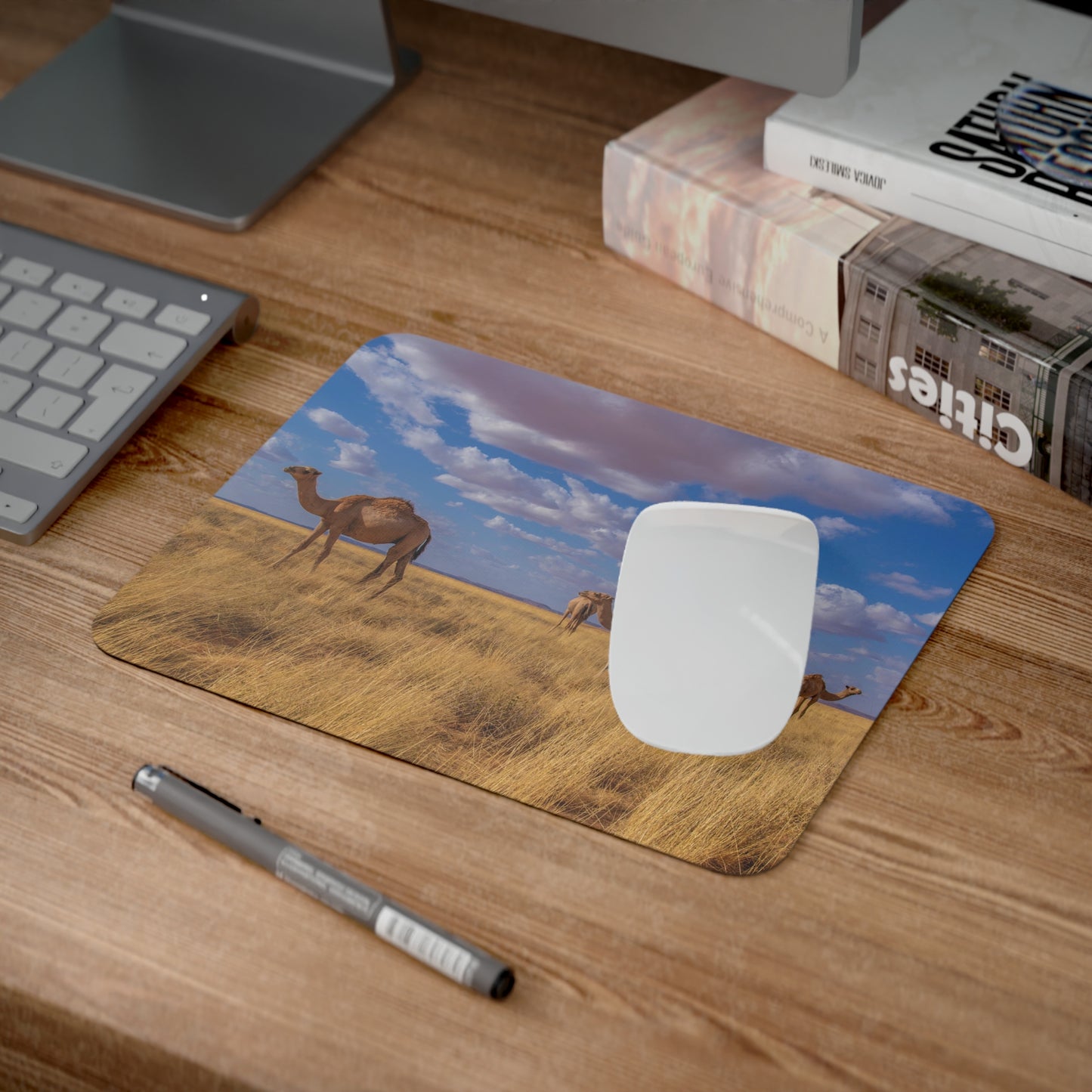 Desk Mouse Pad - Camels by Abdilaahi Persia